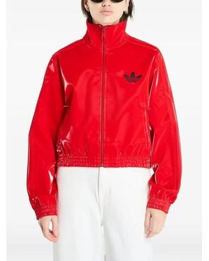 adidas Logo Appliqué Track Jacket - Red