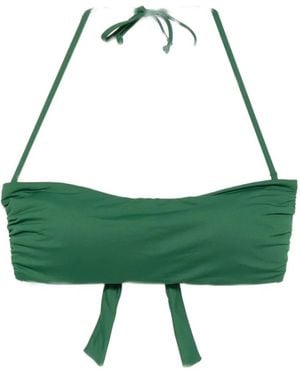 Fisico Ruched-Detail Halterneck Bikini Top - Green