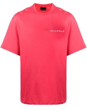Throwback. オーバーサイズ ロゴ Tシャツ - ピンク