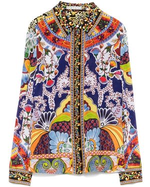 Alice + Olivia シルクブラウス - マルチカラー