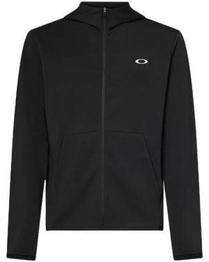 Oakley Logo-Detail Zip-Up Hoodie - Black