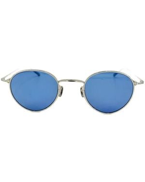 Eyevan 7285 Round-Frame Sunglasses - Blue