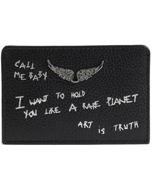 Zadig & Voltaire Zv Pass Grained Graffiti - Black