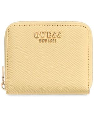 Guess Serenova Saffiano Leather Wallet - Natural