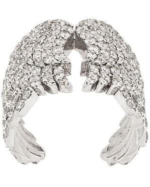 Monan 18Kt And Diamond Wing Cocktail Ring - White