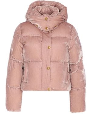 Elisabetta Franchi ベルベット パデッドジャケット - ピンク