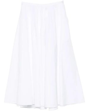 Aspesi Falda Midi De Algodón - Blanco