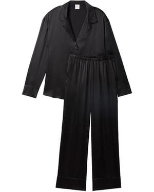 Calvin Klein Long-Sleeve Buttoned Pyjamas - Black
