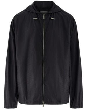 Ferragamo Men Short Raincoat - Black
