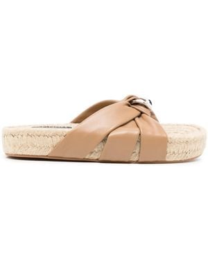 Senso Irina Buckle-Detail Flat Sandals - Natural