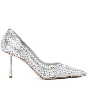 Le Silla Gilda 90Mm Crystal-Embellished Court Shoes - White