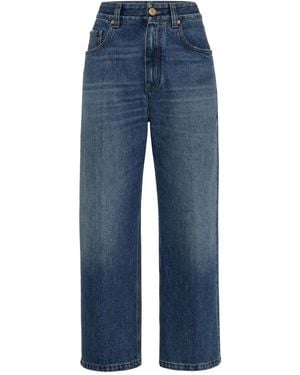 Brunello Cucinelli Cropped Jeans - Blue