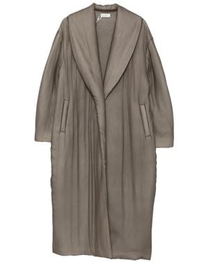 Ruohan Willow Mergui Shawl-Collar Padded Coat - Grey