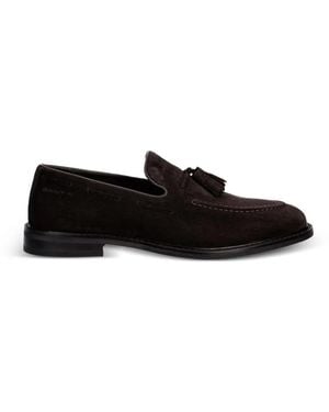 GANT Tassel Suede Loafers - Black