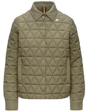 K-Way Nika Diamond-Quilted Jacket - Green