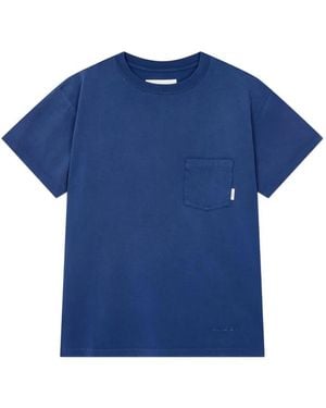 MAN ON THE BOON. Camiseta con bolsillo - Azul