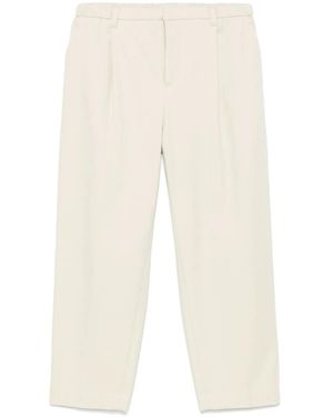 Brunello Cucinelli Twill-Weave Trousers - Natural