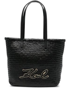 KARL LAGERFELD Top-Handles Tote Bag - Black