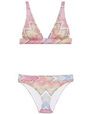 Missoni Bikini mit Zickzackmuster - Pink