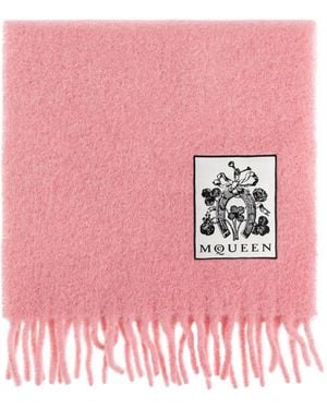 McQueen Wool-blend scarf - Pink