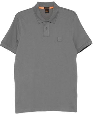 BOSS Short-Sleeve Patch Polo Shirt - Grey