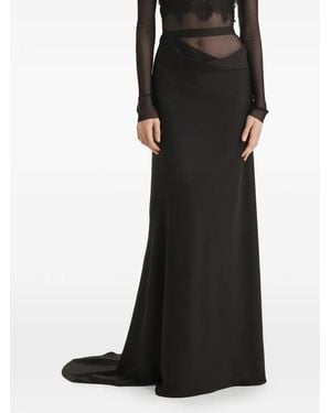 2310 STUDIO Draped Maxi Skirt - Black