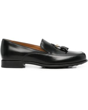Tod's Tassel Leather Loafers - Black