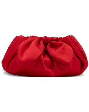 Oscar de la Renta Satin Clutch Bag - Red