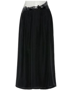 Maison Margiela Zip-Fastening Midi Skirt - Black