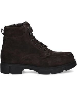 Guess Lace-Up Zipped Boots - Black