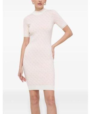 Guess Short-Sleeve Patterned Dress - White