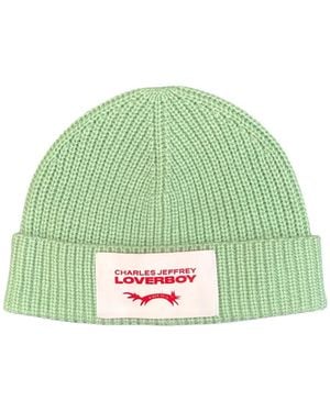 Charles Jeffrey Chunky Ribbed Beanie Hat - Green
