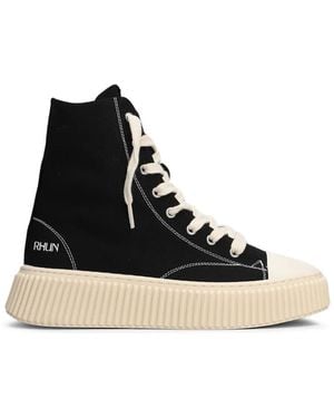 Rhun High-Top Platform Sneakers - Black