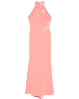 Cristallini Maxikleid Aus Stretch-Krepp - Pink