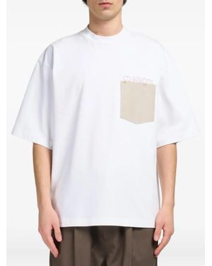 Marni T-Shirt aus Jersey - Weiß