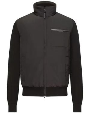 Moncler Padded Rib-Knit Cardigan - Black