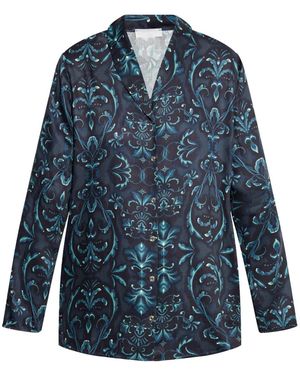 Hanro Pyjama-Oberteil Mit Grafischem Print - Blau