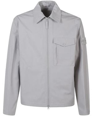 Stone Island Logo-Patch Overshirt - Purple