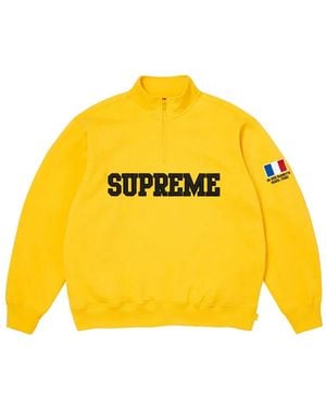 Supreme Flag Half-Zip Sweatshirt - Yellow