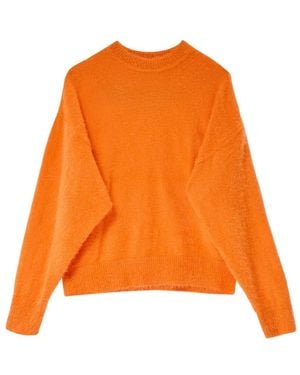 Moschino Nuvola Logo-Intarsia Jumper - Orange