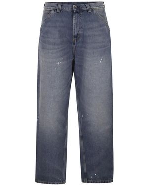 Carhartt Double Knee Paint-Splatter Jeans - Blue