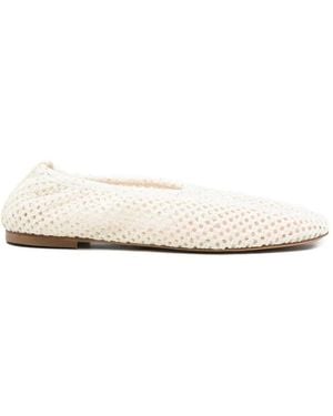 Fabiana Filippi Mesh Knit Ballets - White
