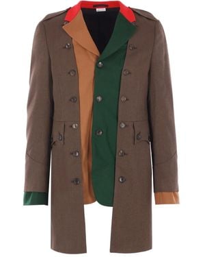 Comme des Garçons Deconstructed Button Jacket - Brown