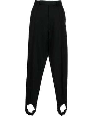 ANOUKI Tapered Stirrup Trousers - Black