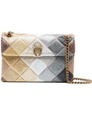 Kurt Geiger Medium Kensington Embellished Diamond Shoulder Bag - Natural