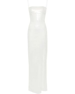 Nensi Dojaka Sequinned Maxi Dress - White