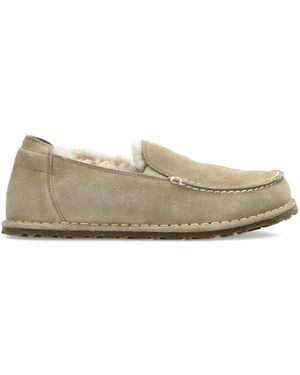 Birkenstock Utti Shearling suede loafers - Grau