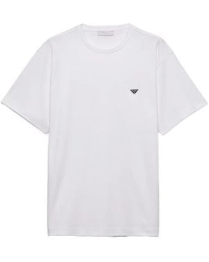 Prada T-Shirt Met Logo - Wit