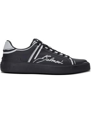 Balmain B-Court Ledersneaker - Schwarz