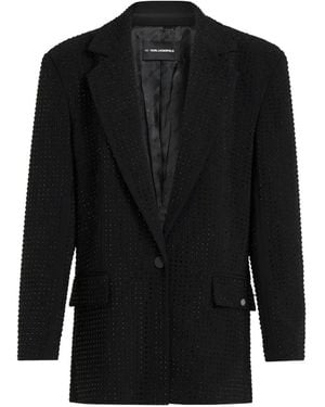 KARL LAGERFELD Blazer De Vestir Con Strass - Negro